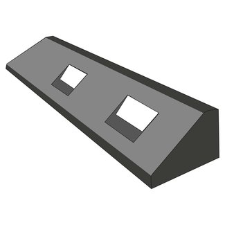 GAMMA Bordure élastique – 1250 x 150 x 100 mm – noir/blanc