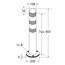 CITY beschermpaal - 800 x Ø108 mm - op voetplaat - thermisch verzinkt