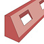GAMMA elastische boordsteen - 1250 x 150 x 100 mm - roodbruin/wit