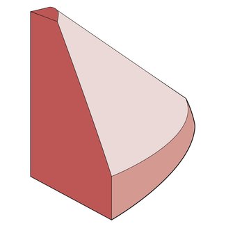 GAMMA Bordure élément terminal haut - 100 x 150 x 100 mm - brun rouge/blanc