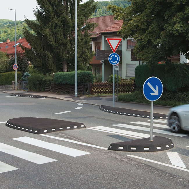 GAMMA Boordsteen laag eindstuk - 150 x 100 x 150 mm - zwart/wit