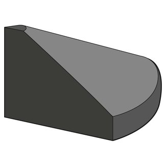 GAMMA Bordure basse pièce terminale – 150 x 100 x 150 mm – noir/blanc