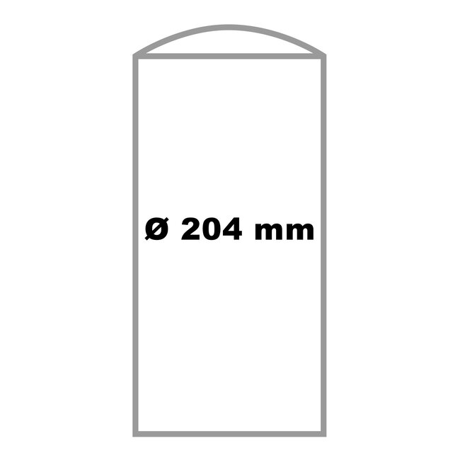 CITY RVS paal BERLIN XL - 1000 X Ø 204 mm - inbetonneren