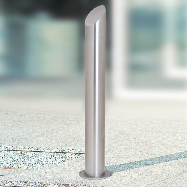 CITY RVS paal BERLIN 45 - 900 X Ø 108 mm - op voetplaat