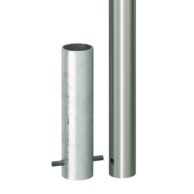 CITY Borne en inox MILANO – 1185 x Ø 76 mm – à bétonner