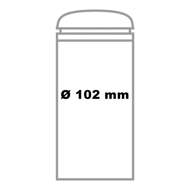 CITY RVS paal MILANO - 1185 x Ø 102 mm - uitneembaar - ▼slot