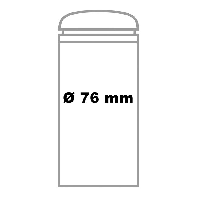 CITY RVS paal MILANO - 931 x Ø 76 mm - op voetplaat
