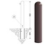 CITY paal WIEN - 1250 x Ø 108 mm - uitneembaar - ▲ slot - 1 kettingoog