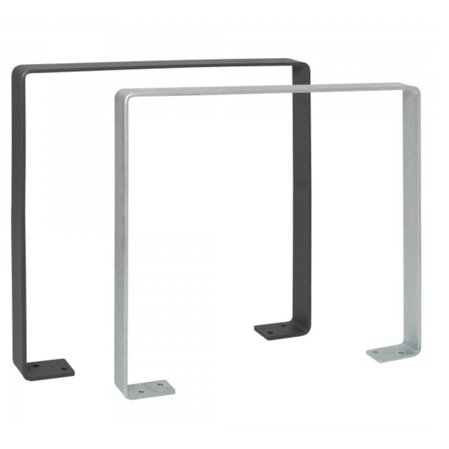 CITY aanleunbeugel GILA  - 800 x 800 x 70 mm - op voetplaten - verzinkt