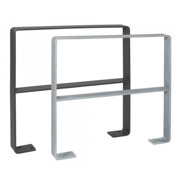 CITY aanleunbeugel GILA - 800 x 800 x 70 mm - op voetplaten - met kniebeugel - verzinkt