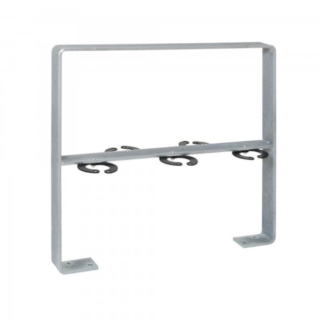 CITY aanleunbeugel GILA - 800 x 800 x 70 mm - op voetplaten - met kniebeugel - verzinkt