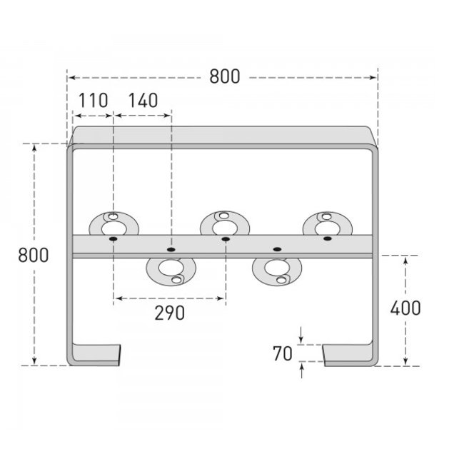 Colliers pour trottinettes sur supports d’appui City GILA - 5 pièces