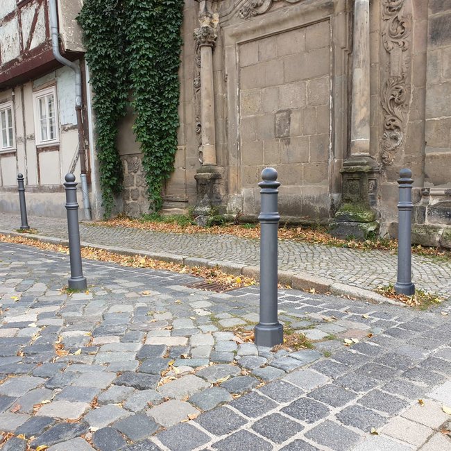 CITY Paal GDANSK - 1325 X Ø 85 mm - uitneembaar - ▲ slot - één kettingoog