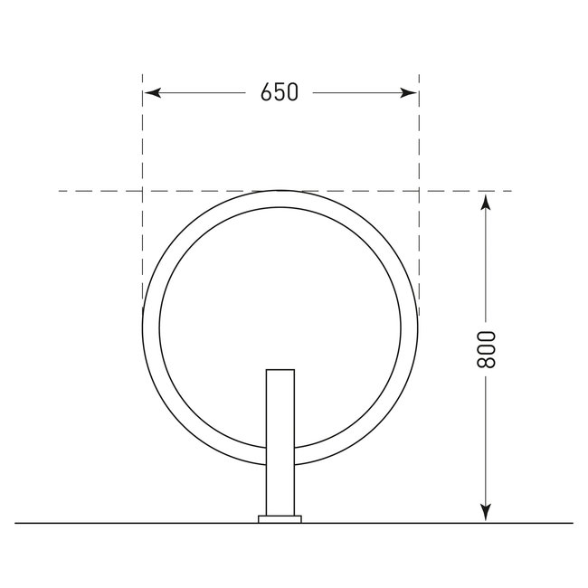 CITY Arceau GIRO - 800 x 650 x 140 mm - sur platine - galvanisé à chaud