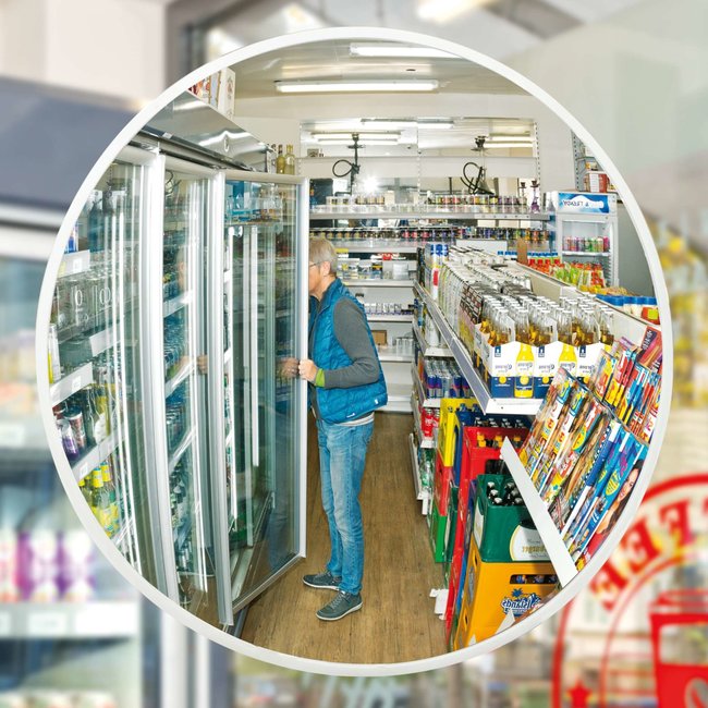 DETEKTIV ECO Miroir de circulation - Ø 500 mm - avec support