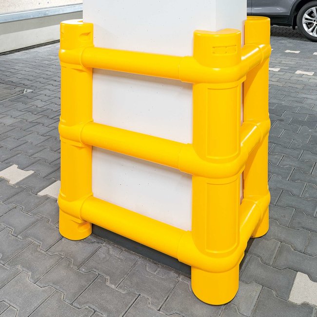 MORION Protection de pilier en plastique ECO - 1000 x 770 x 770 mm - jaune