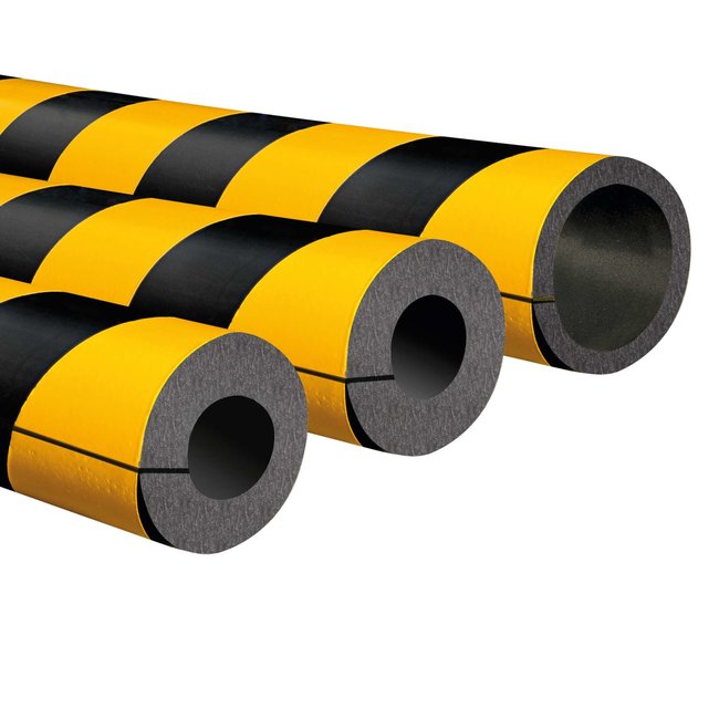 MORION Stootrand buis Ø 50 mm - 360° - 1000 mm - geel/zwart