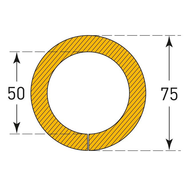 MORION Mousse de protection  Ø 50 mm - 360° - 1000 mm - jaune/noir