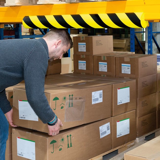 MORION Stootrand XL - O profiel Ø 150 mm - zelfklevend - 1000 mm - geel/zwart