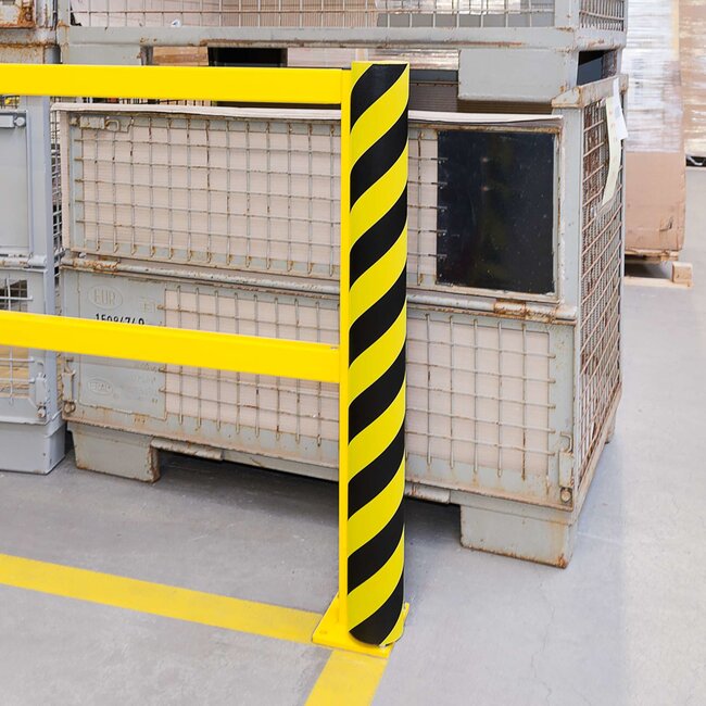 MORION Profielstootrand XL - rond Ø 150 mm - 1000 mm - geel/zwart