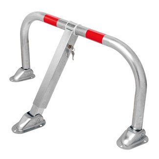 SESAM Arceau de parking - zingué avec bandes rouges – serrure à cylindre