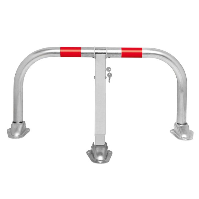 SESAM Parkeerbeugel - verzinkt met rode banden - cilinderslot