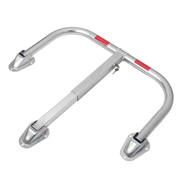 SESAM Arceau de parking - zingué avec bandes rouges – serrure à cylindre