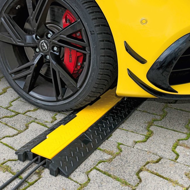 MORION Protège-câbles 2 canaux - 1000 x 250 x 45 mm - noir/jaune