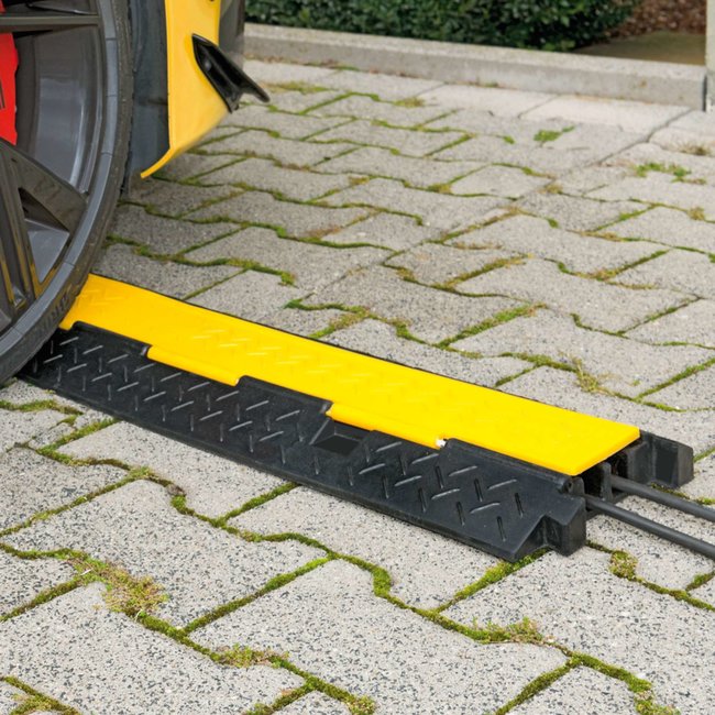 MORION Protège-câbles 2 canaux - 1000 x 250 x 45 mm - noir/jaune