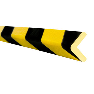 MORION Mousse de protection - L profil 26x26x7 - autocollant - 1000 mm - jaune/noir