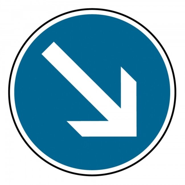 Verkeersbord D02 - voor Gamma Verkeerseiland - diameter 60 cm