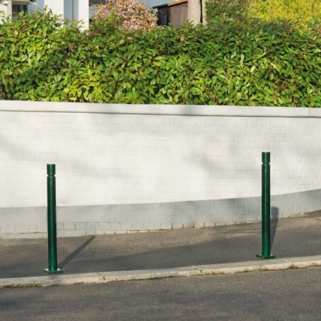 BLACK BULL Rampaal FLEX - op voetplaat - Ø 80 mm - TPU - groen