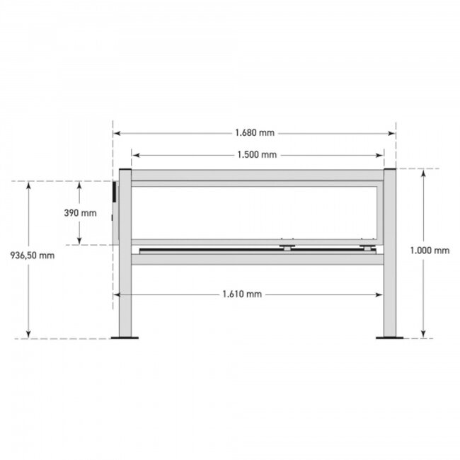 BLACK BULL Porte coulissante pour S-Line rambarde magasin - galvanisé