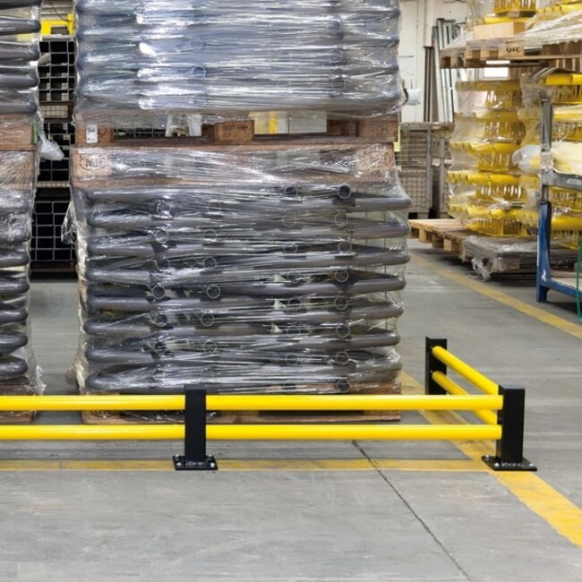 BLACK BULL Glissière de sécurité ECO – Poteau de début/fin – revêtu