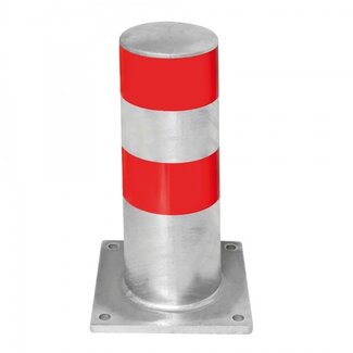 BLACK BULL Poteau de rampe pour camions - sur platine - Ø159 mm - galvanisé - zinc