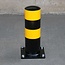 BLACK BULL Poteau de rampe pour camions - sur platine - Ø159 mm - galvanisé - noir/jaune