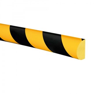 MORION Bordure de protection - O profil plat – autocollant – 1000 mm - jaune/noir