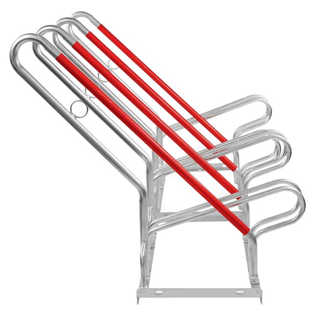 CITY Fietsenrek met beugels HYBRID voor 4 fietsen