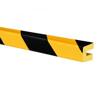 MORION Bordure de protection profilée – rectangle 25 x 30 mm – 1000 mm – jaune/noir