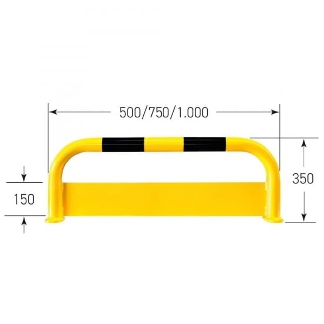 BLACK BULL Beschermbeugel M met onderrijbeveiliging - 1000 x 350 – gecoat