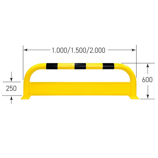 BLACK BULL Beschermbeugel XL met onderrijbeveiliging - 600 x 1000 – gecoat en verzinkt