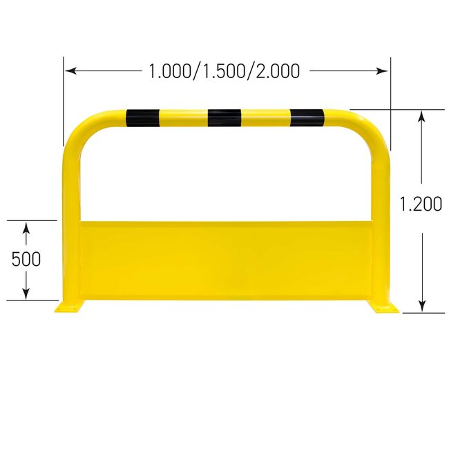 BLACK BULL Beschermbeugel XL met onderrijbeveiliging - 1200 x 1000 – gecoat