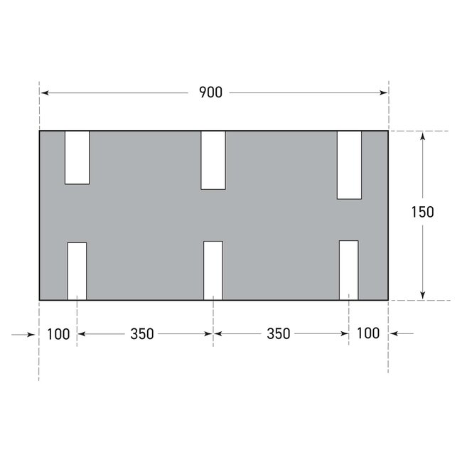 MORION Barre de protection - 900 x 150 x 150 mm