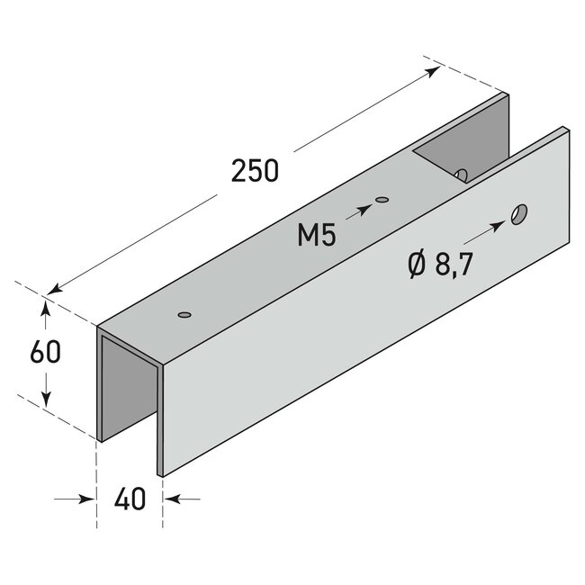 BLACK BULL Verrou en U en acier pour portillons de barrière BLACK BULL