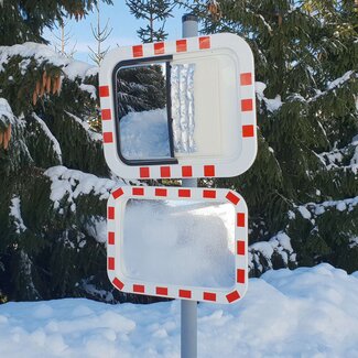 DURABEL ECO IceFree - miroir de sécurité en acier inoxydable - 600 x 800 mm