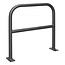 CITY Arceau vélo SPINT - 800 x 800 x 48 mm - RAL 7016 - barre transversale sur platines