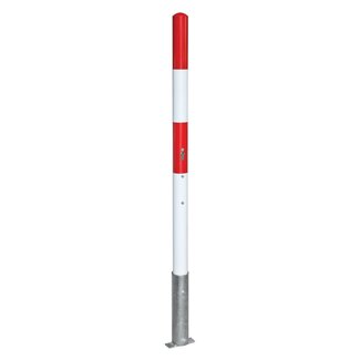 MORION Poteaux amovible + manchon de sol - Ø 60 mm - blanc/rouge