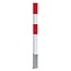 MORION Poteaux de délimitation amovible - 70 x 70 mm - rouge/blanc - serrure cylindrique