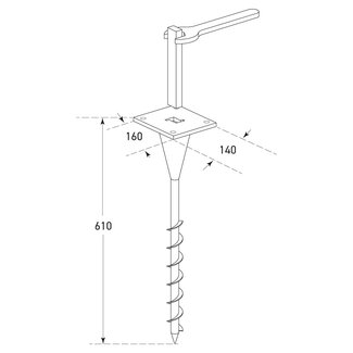 MORION Fourreau à visser pour poteaux MORION et Parat B