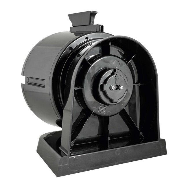 MORION wandcassette met uittrekbaar lint, om vast te schroeven, band rood/wit gearceerd, bandlengte 12 m